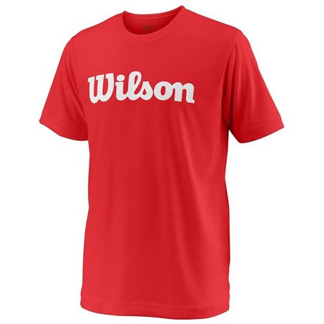 Wilson Y Team Script Tech Tee Red/White