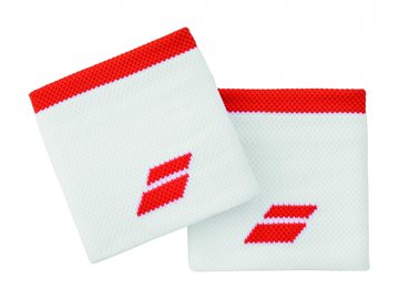 Produkt Babolat Logo Wristband X2 White/Fiesta Red