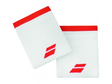 Produkt Babolat Logo Jumbo Wristband X2 White/Fiesta Red