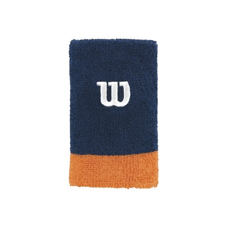 Wilson Extra Wide Wristband Navy-Orange